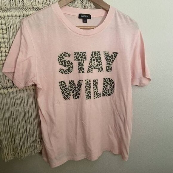 Wildfox STAY WILD Distressed Leopard Keke Shirt - Picture 4 of 7